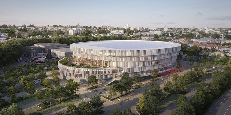 Palais des Sports Cholet Agglomération (en Construction), séminaire d'entreprise, Maine-et-Loire